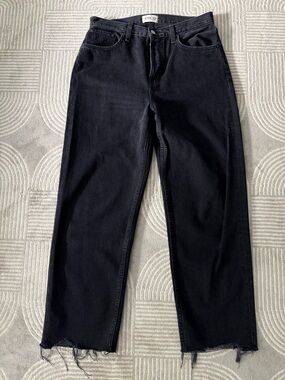 Etica Black Straight-Leg Jeans